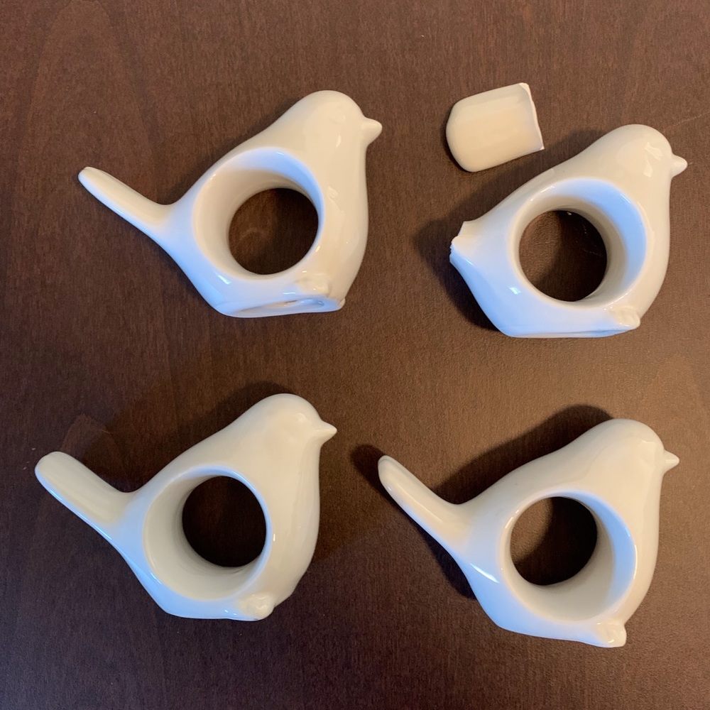 Ceramic Bird Napkin Holders, Dining Table Set